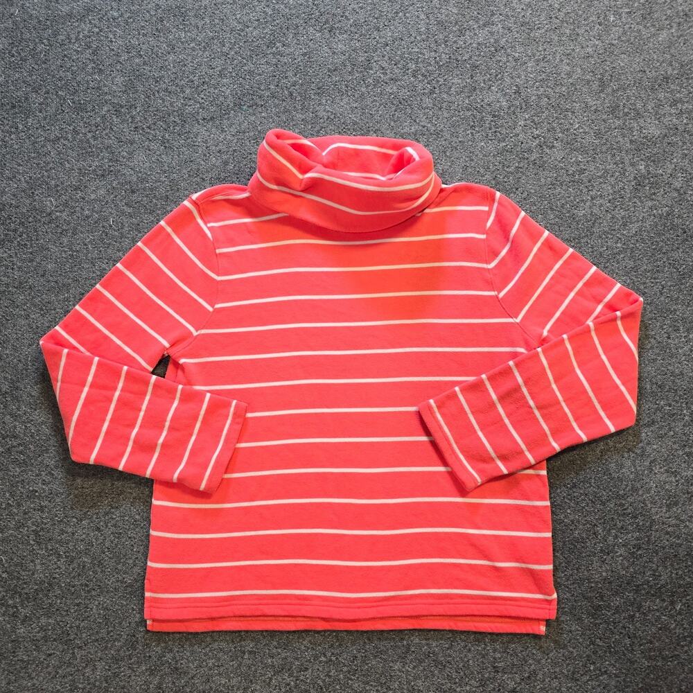 J Crew Sweater Womens Size Large Orange Striped Turtleneck Long Sleeve Capsule